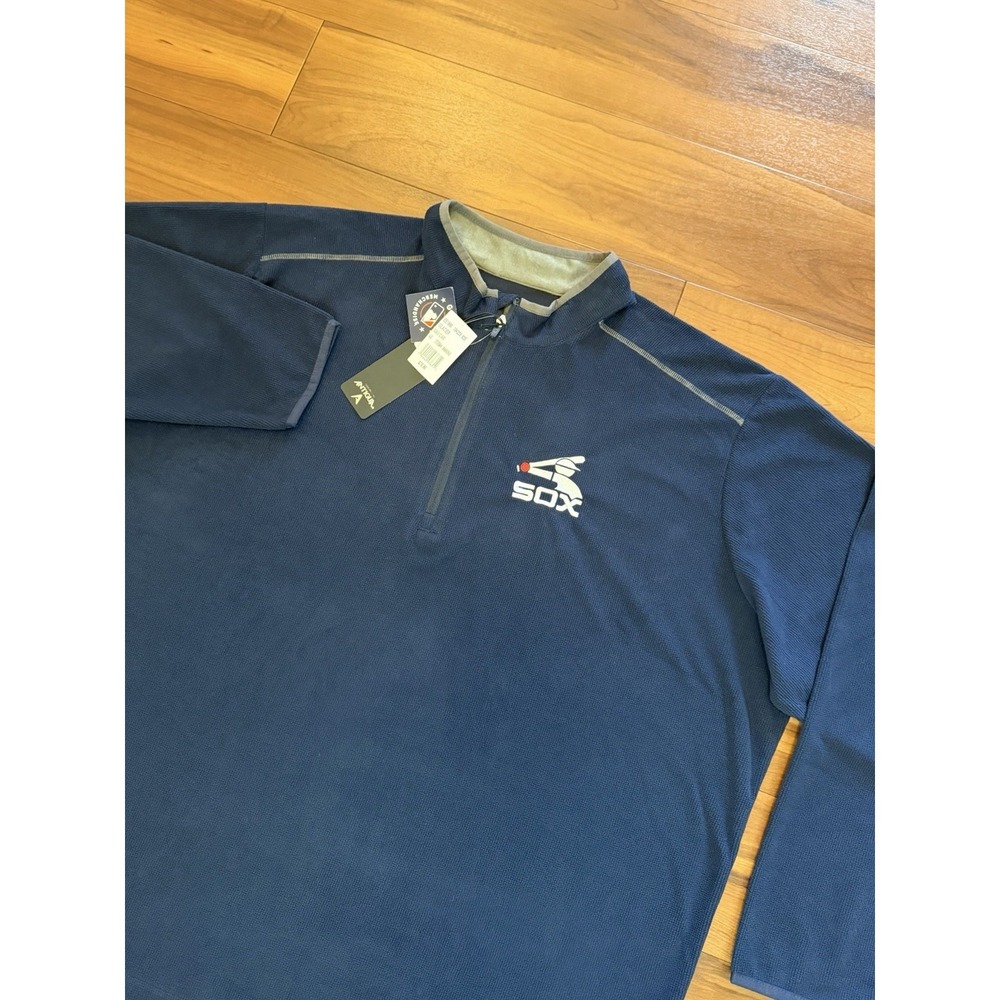 Chicago White Sox Antigua Glacier Qtr 1/4 Zip Pullover Jacket NWT Men's Size 4XL